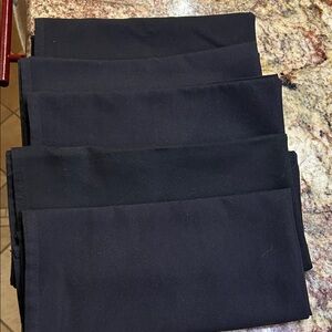 Black Cloth Napkins Set; Never Used and Like New; Five Large size (19” by 19 “)